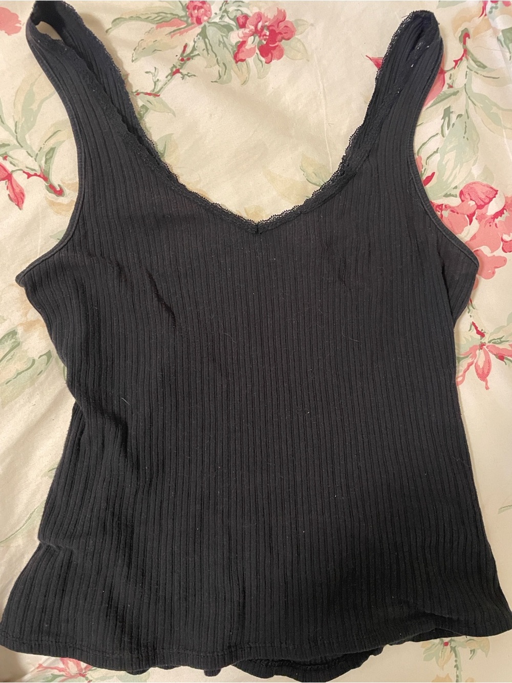 Black laced V-Neck Tank Top - Women's Sleek Layering Tank